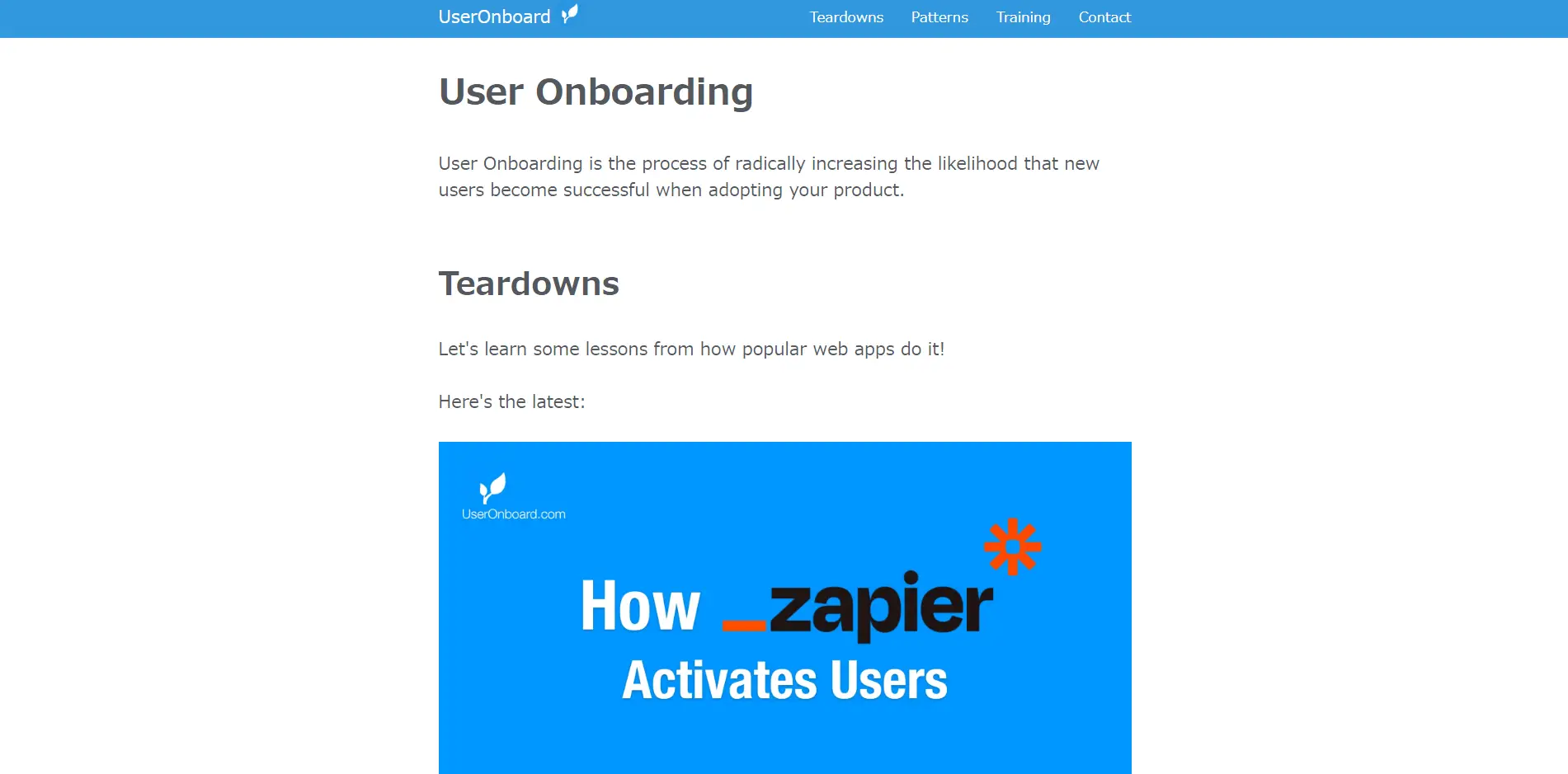 Webデザインとアプリデザインの参考になる事例まとめサイトUser Onboarding